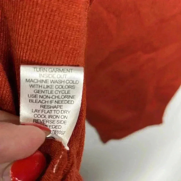 Love Ellie Womens Sweater Rust XL Pullover Long Sleeves Lattice Pattern Stylish - Picture 6 of 11